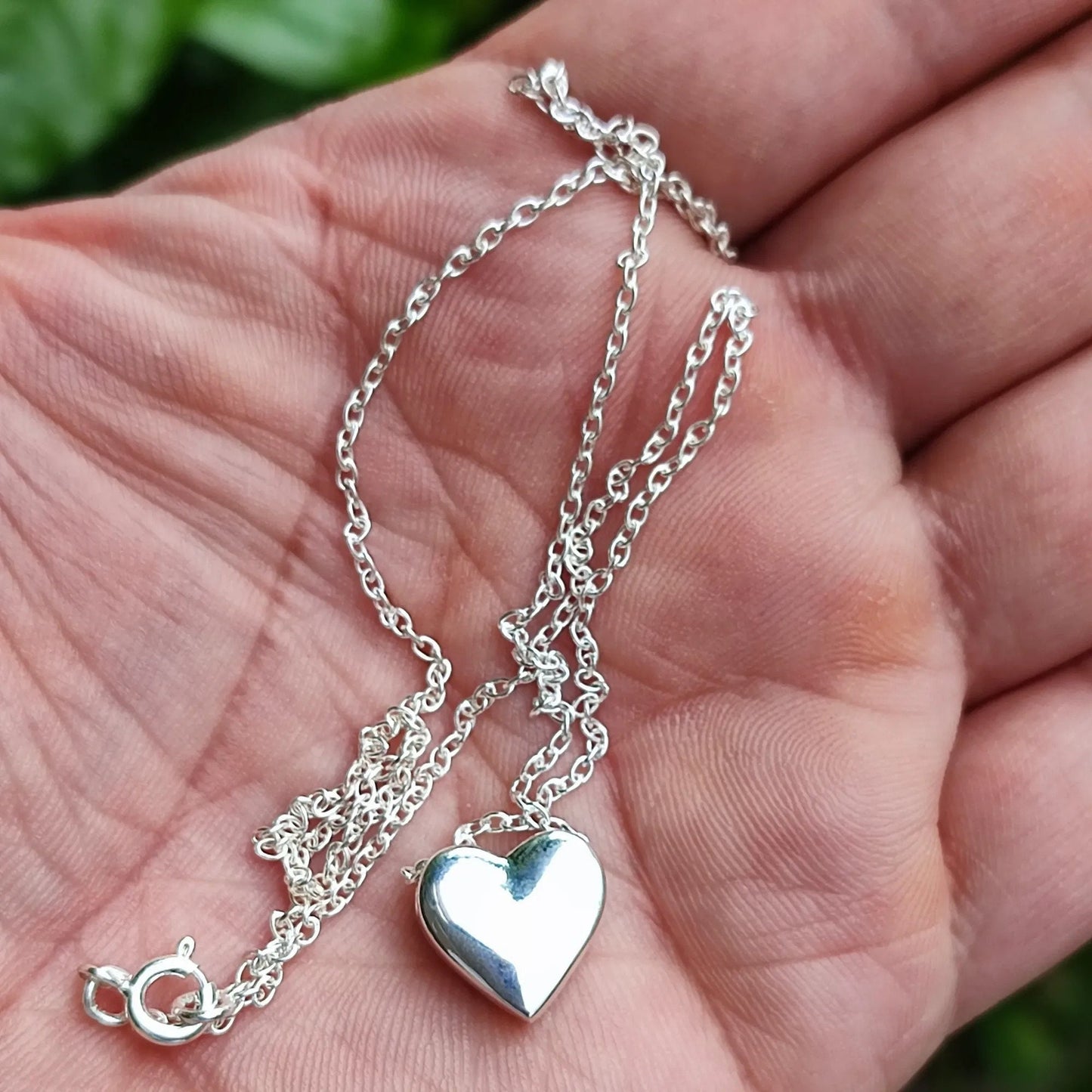 Tiny Heart Necklace, Dainty Heart Pendant, Bridesmaid Gift, Silver Heart Necklace, Gift Heart Necklace, Valentine's Day Gift, Gift For Her