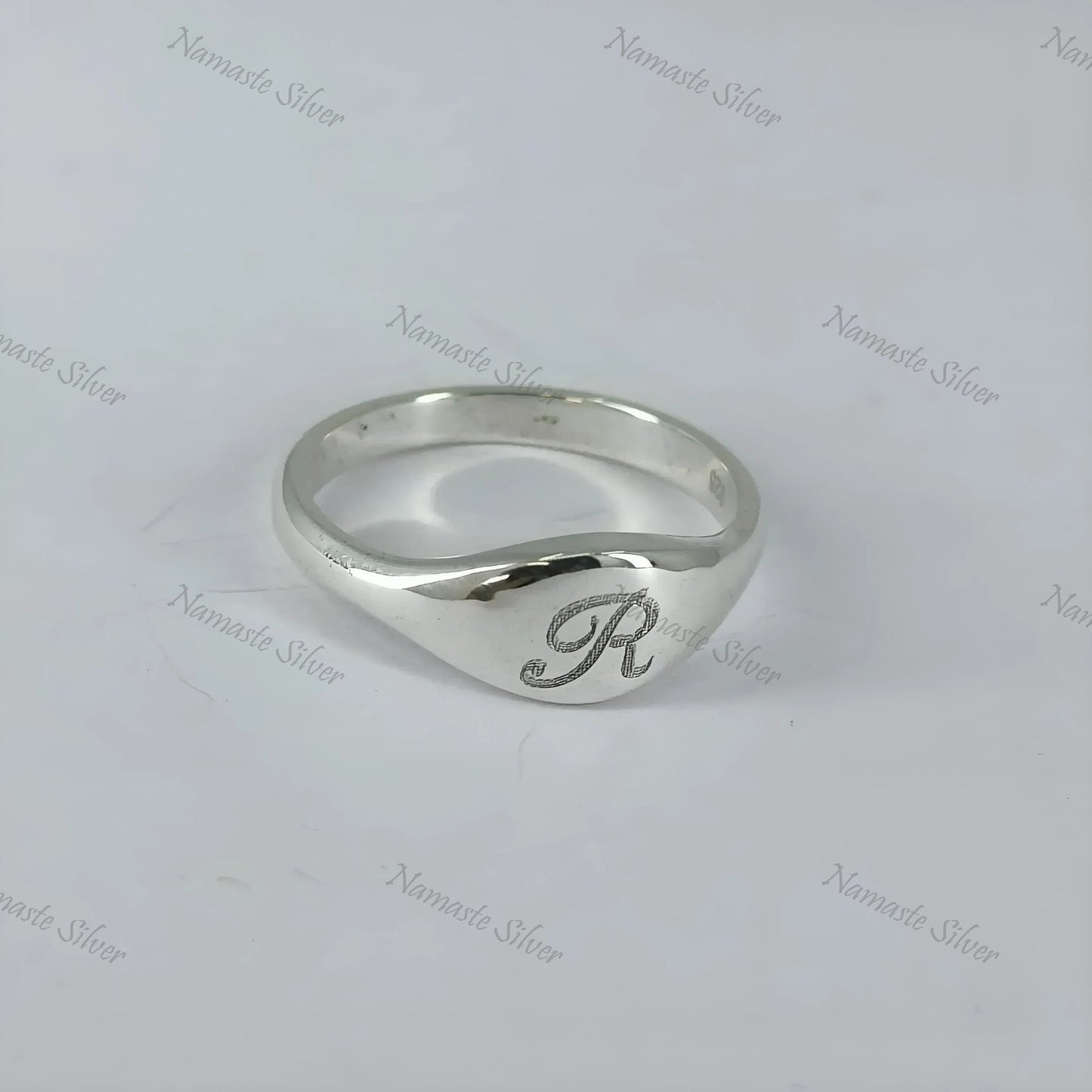 Custom Initial Ring, 925 Sterling Silver Dainty Ring, Alphabet Letter Ring, Handmade Personalized First Letter Ring, Wedding Gift for Her