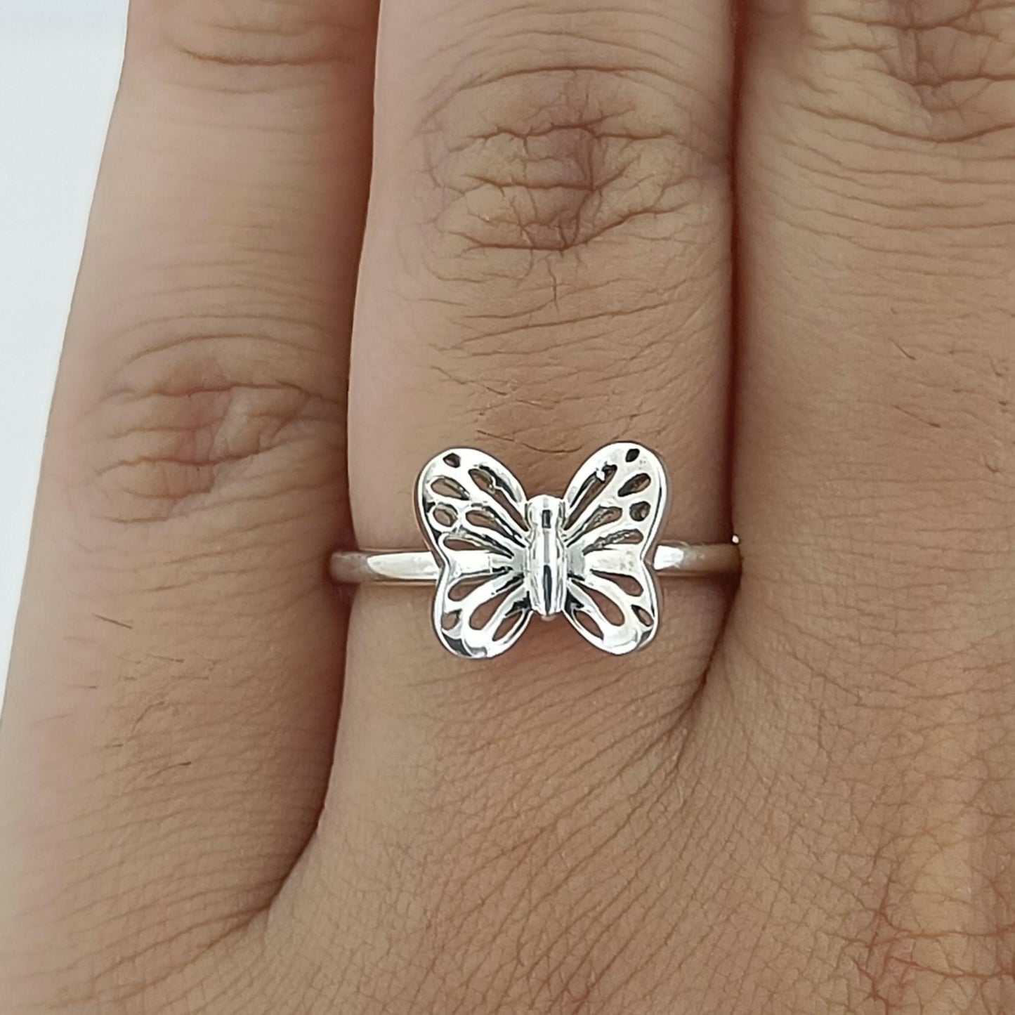 Butterfly Ring, 925 Sterling Silver Butterfly Ring, Dainty Handmade Butterfly Jewelry for Teens, Minimalist Elegant Gift For Her