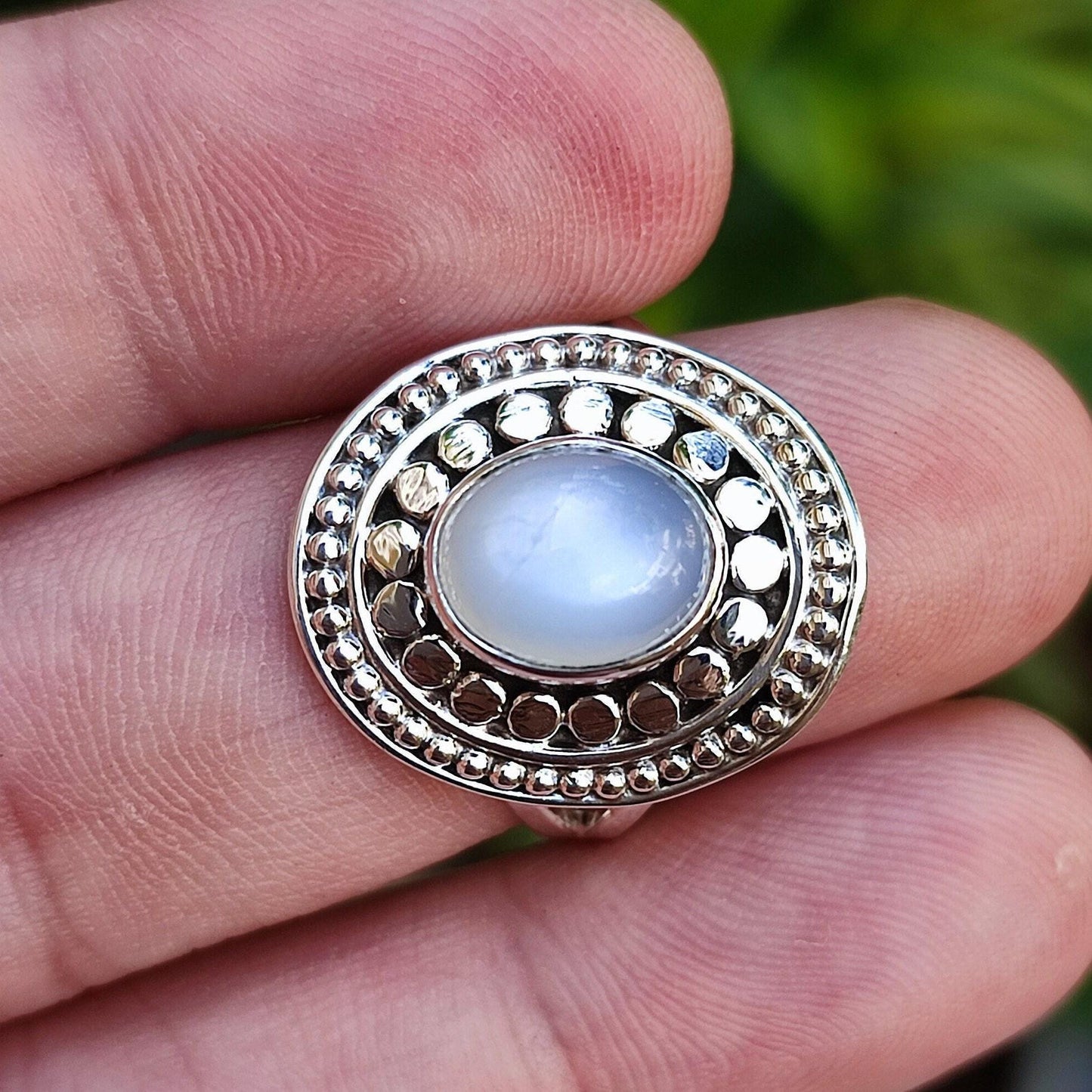 Moonstone Ring, 925 Sterling Silver Promise Ring, Natural Moonstone Oval Gemstone Handmade Boho Jewelry, June Birthstone, Gift for her