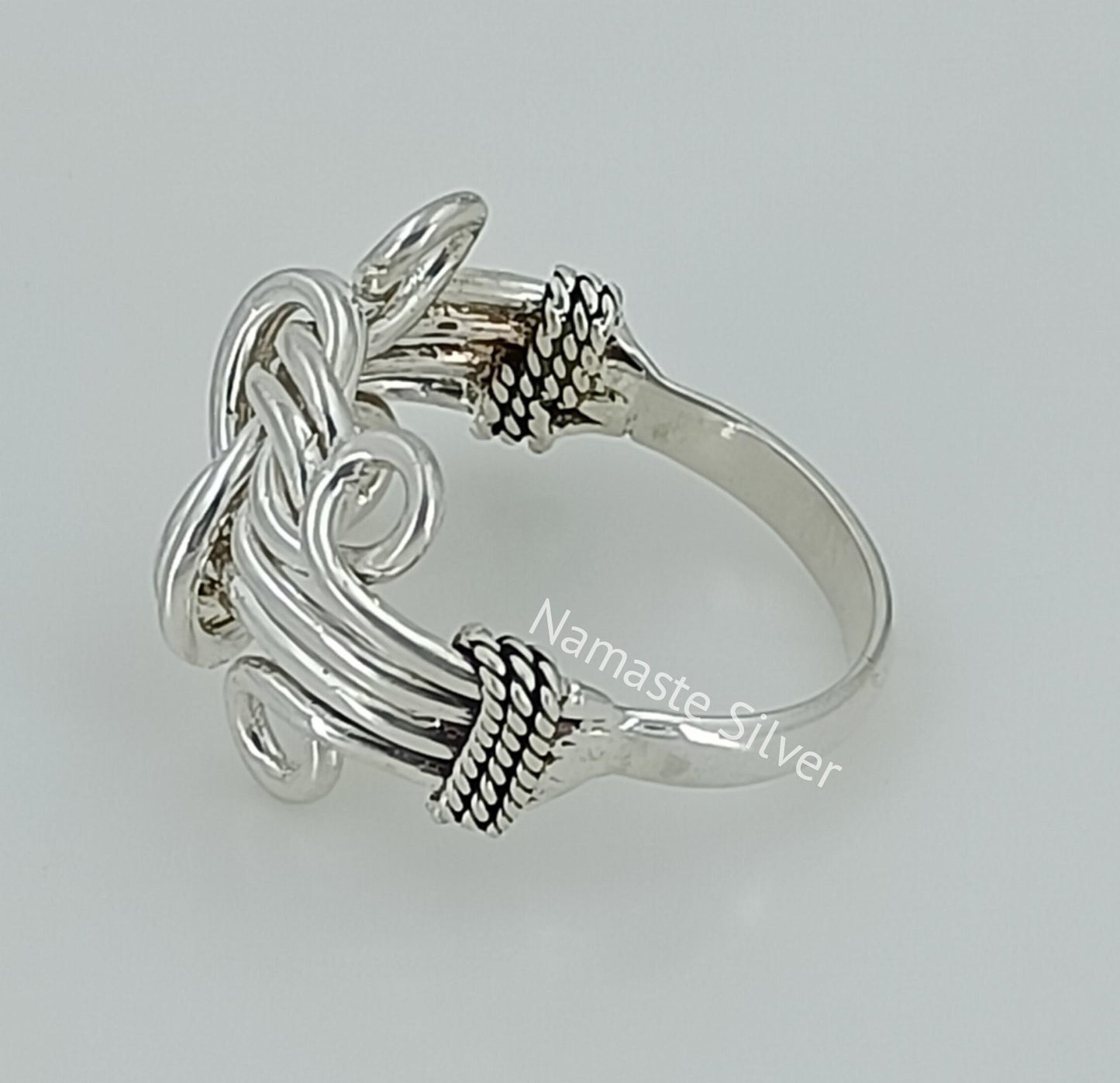 Celtic knot ring, 925 Sterling Silver Handmade infinity knot Ring, Love knot Promise Ring, Celtic jewelry, Gift for Her