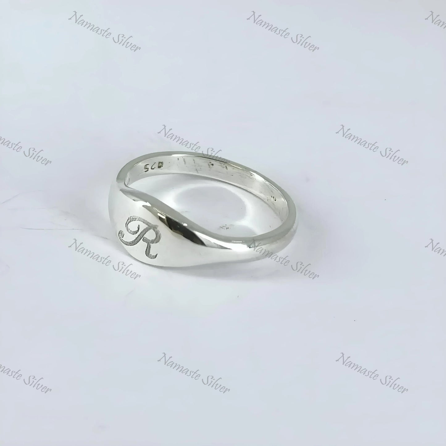 Custom Initial Ring, 925 Sterling Silver Dainty Ring, Alphabet Letter Ring, Handmade Personalized First Letter Ring, Wedding Gift for Her