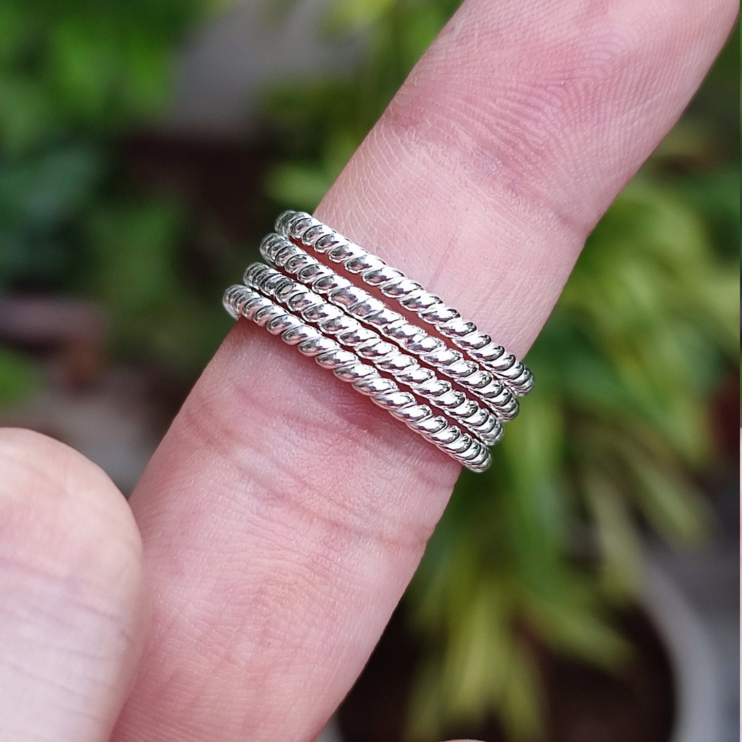 Twisted Wire Ring, 925 Sterling Silver Twisted Wire Rope Ring, Handmade Dainty Stackable Minimalist Promise Ring, Elegant Gift for Her, Him