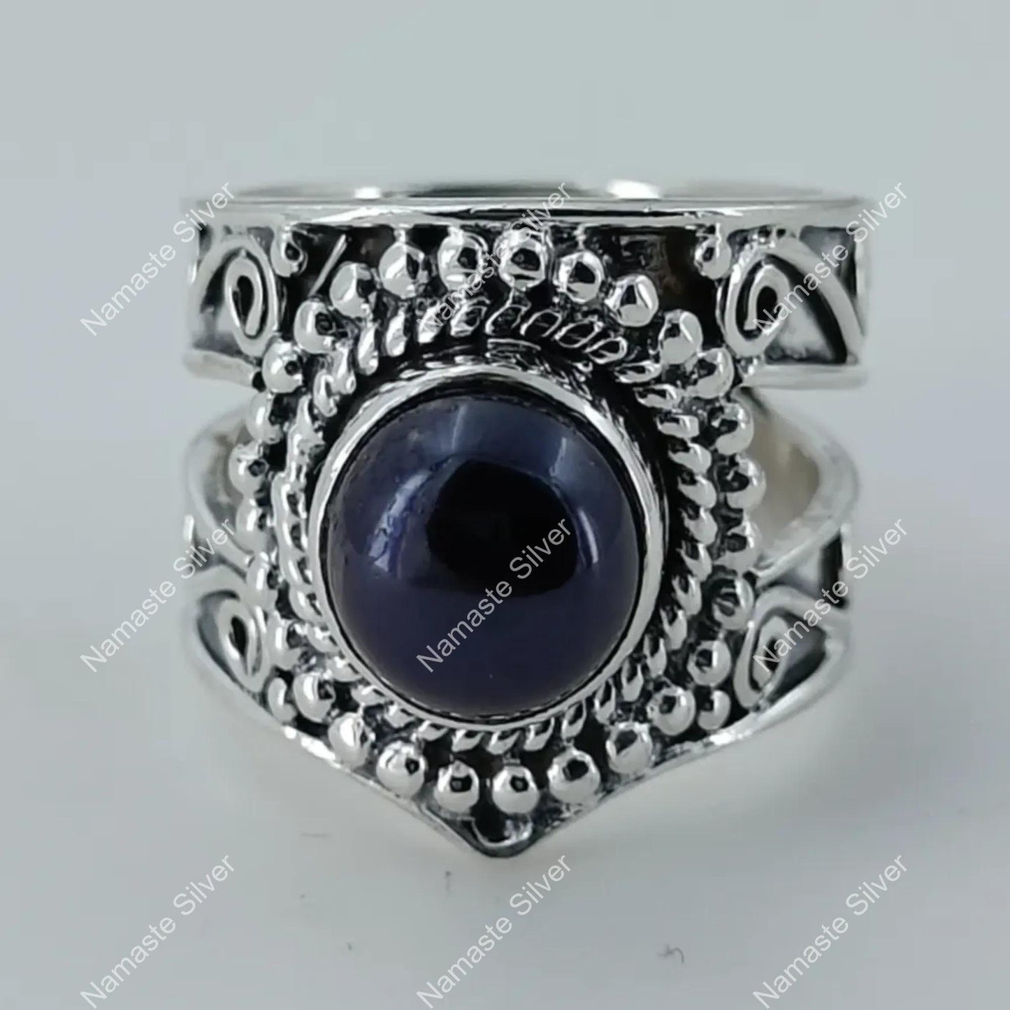 Pearl Ring, 925 Sterling Silver Statement Promise Ring, Freshwater Black Pearl Handmade Boho Jewelry, June Birthstone, Unique Gift For Her