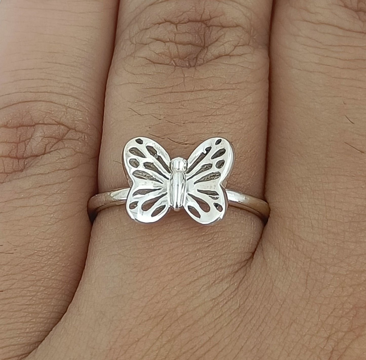 Butterfly Ring, 925 Sterling Silver Butterfly Ring, Dainty Handmade Butterfly Jewelry for Teens, Minimalist Elegant Gift For Her