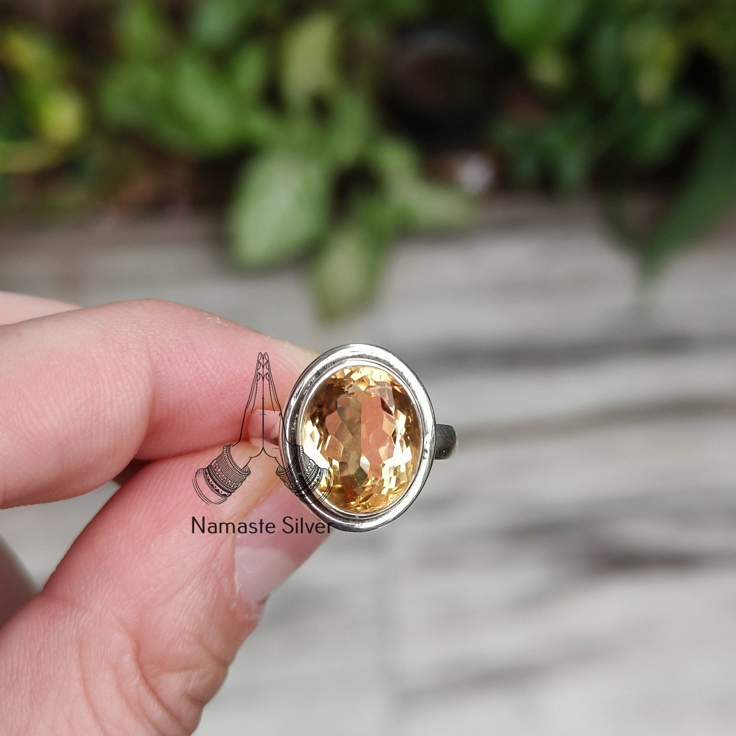 Citrine Ring, 925 Sterling Silver Promise Ring, Natural Yellow Gemstone Oval Handmade Jewelry, November Birthstone, Gift for Her Birthday