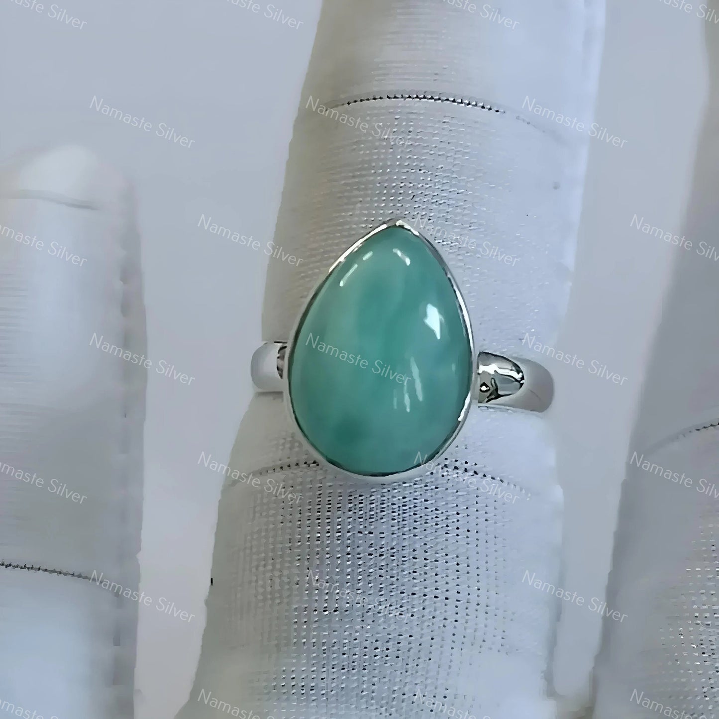 Amazonite Ring, 925 Sterling Silver Promise Ring, Natural Amazonite Pear Shape Gemstone Handmade Jewelry, August Birthstone, Gift for her