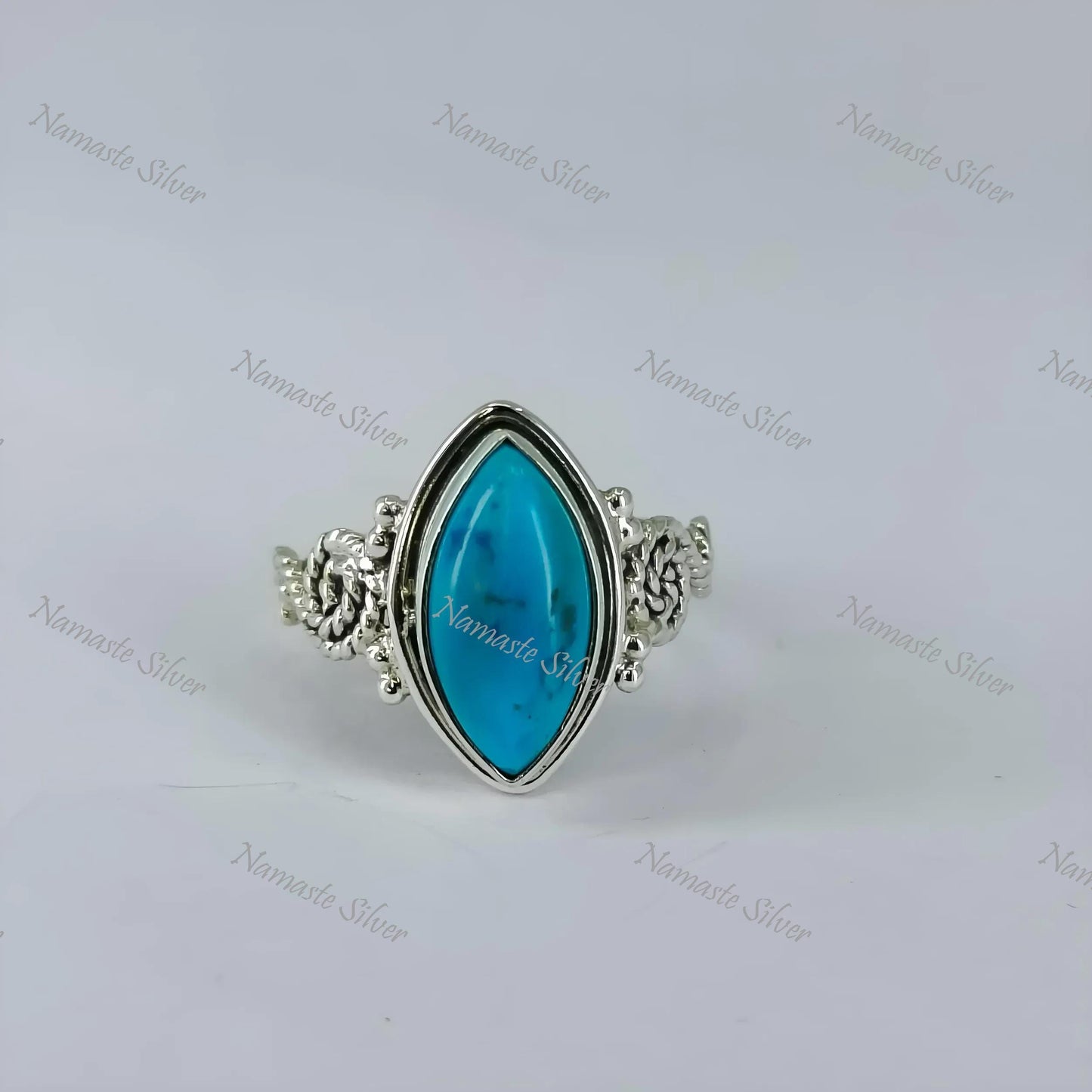 Natural Turquoise Ring, 925 Sterling Silver Promise Ring For Women, Christmas Gift For Her, Turquoise Marquise Gemstone Handmade Jewelry