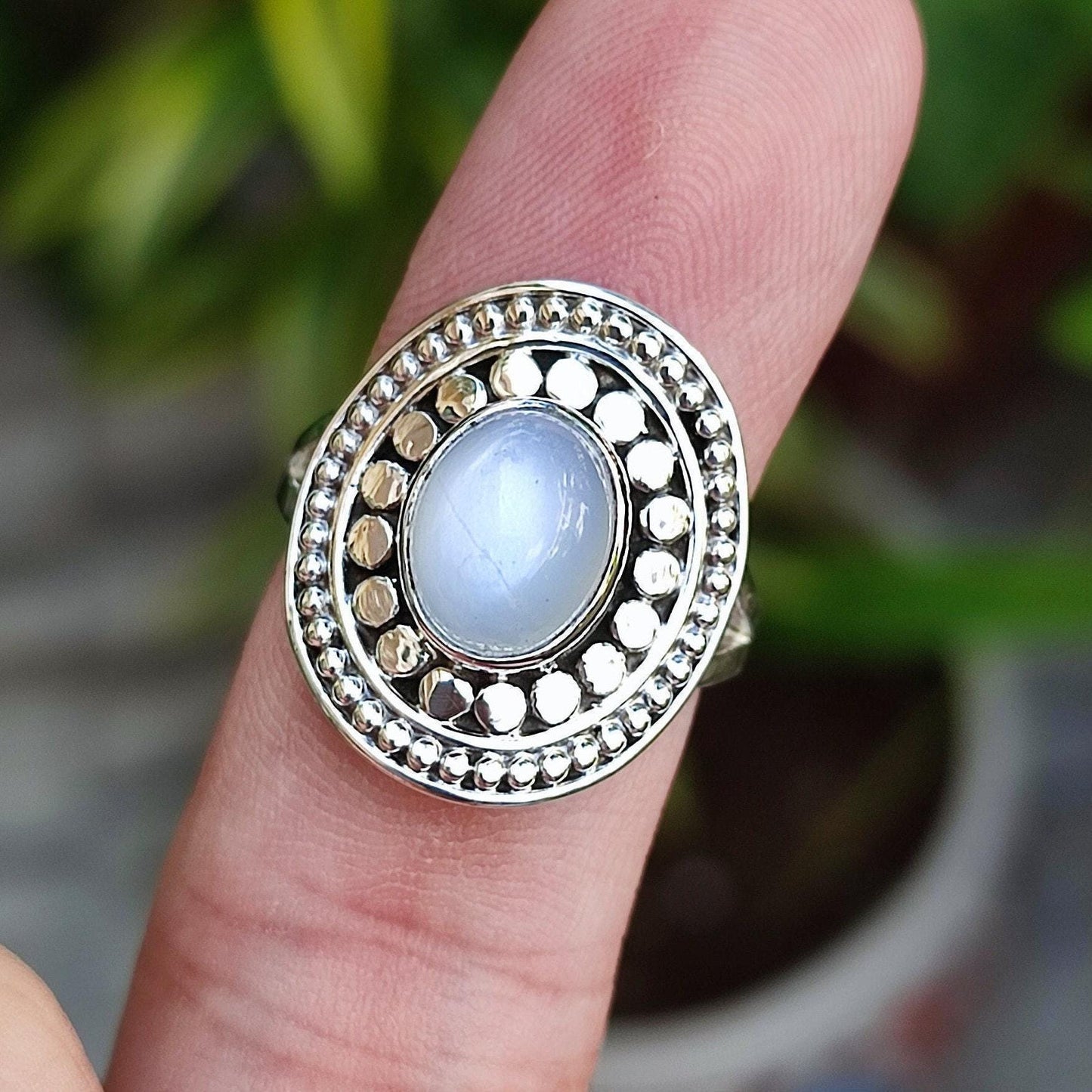 Moonstone Ring, 925 Sterling Silver Promise Ring, Natural Moonstone Oval Gemstone Handmade Boho Jewelry, June Birthstone, Gift for her