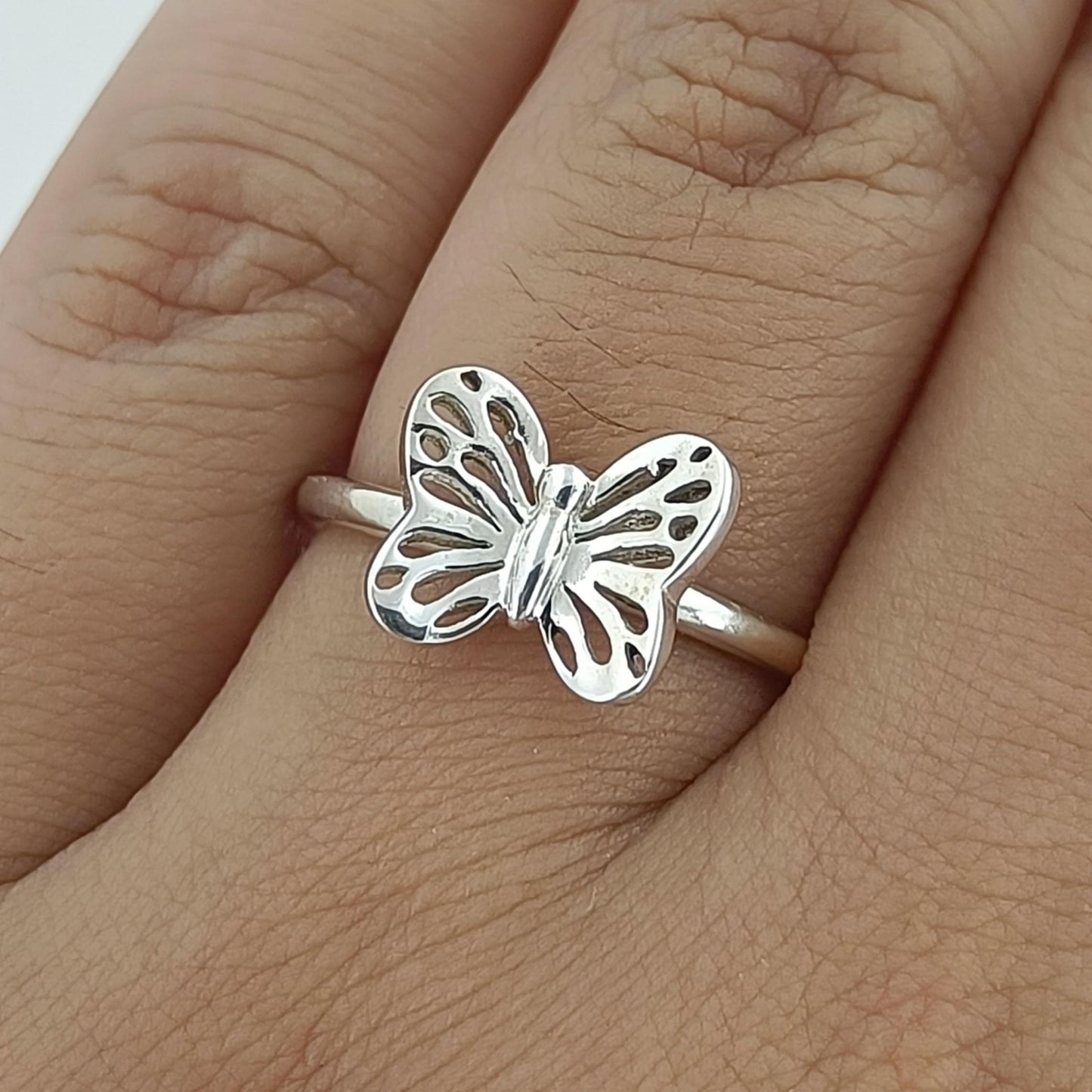 Butterfly Ring, 925 Sterling Silver Butterfly Ring, Dainty Handmade Butterfly Jewelry for Teens, Minimalist Elegant Gift For Her