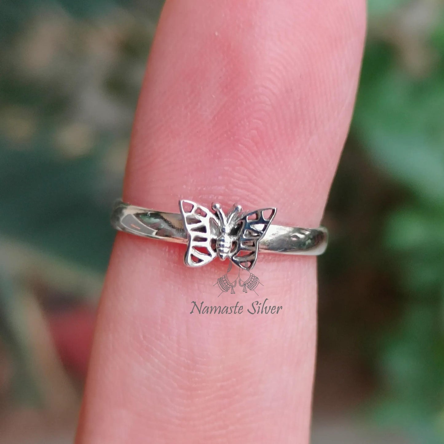 Butterfly Ring, 925 Sterling Silver Dainty Promise Ring, Monarch Butterfly Ring, Handmade Boho Jewelry, Minimalist Ring, Unique Gift for Her