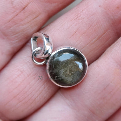 Gold Sheen Obsidian Pendant, 925 Sterling Silver Handmade Pendant, Natural Obsidian Gemstone Jewelry, Gift For Her, November Birthstone