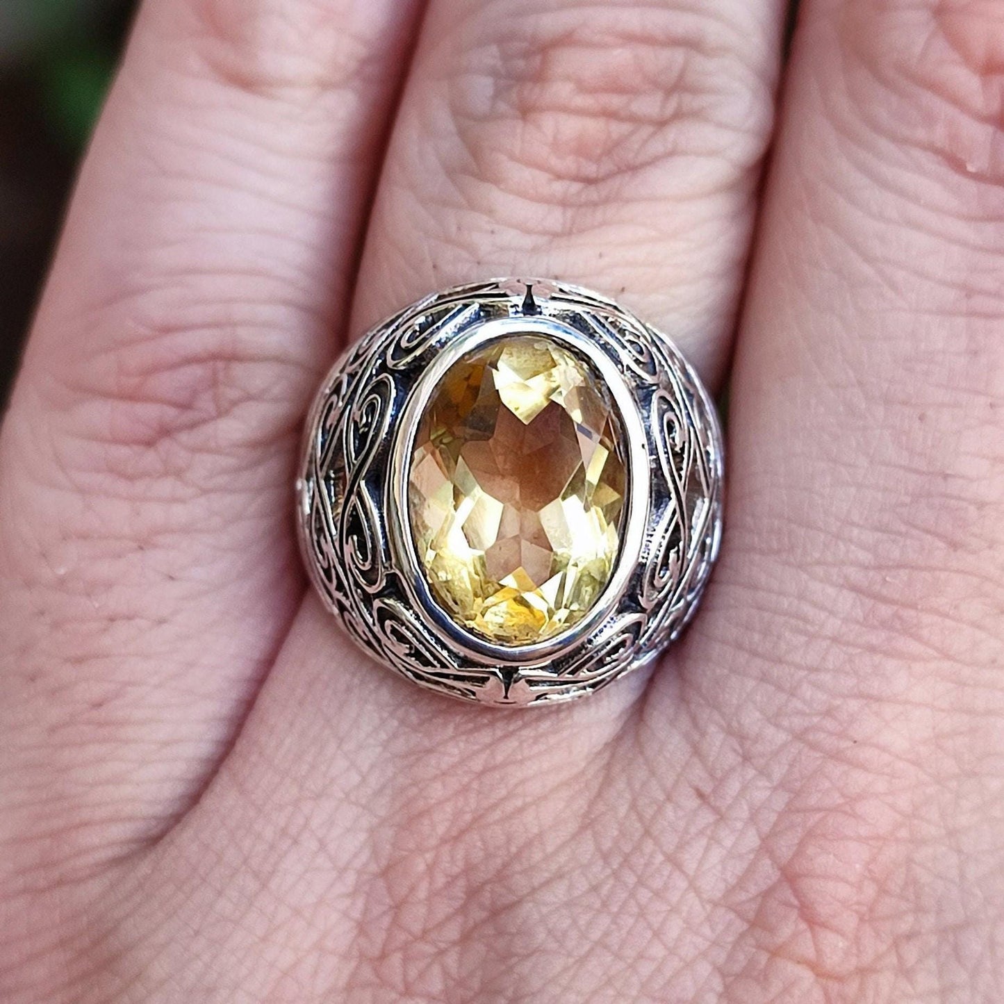 Citrine Ring, 925 Sterling Silver Promise Ring, Natural Yellow Citrine Oval Gemstone Handmade Jewelry, November Birthstone, Gift For Her