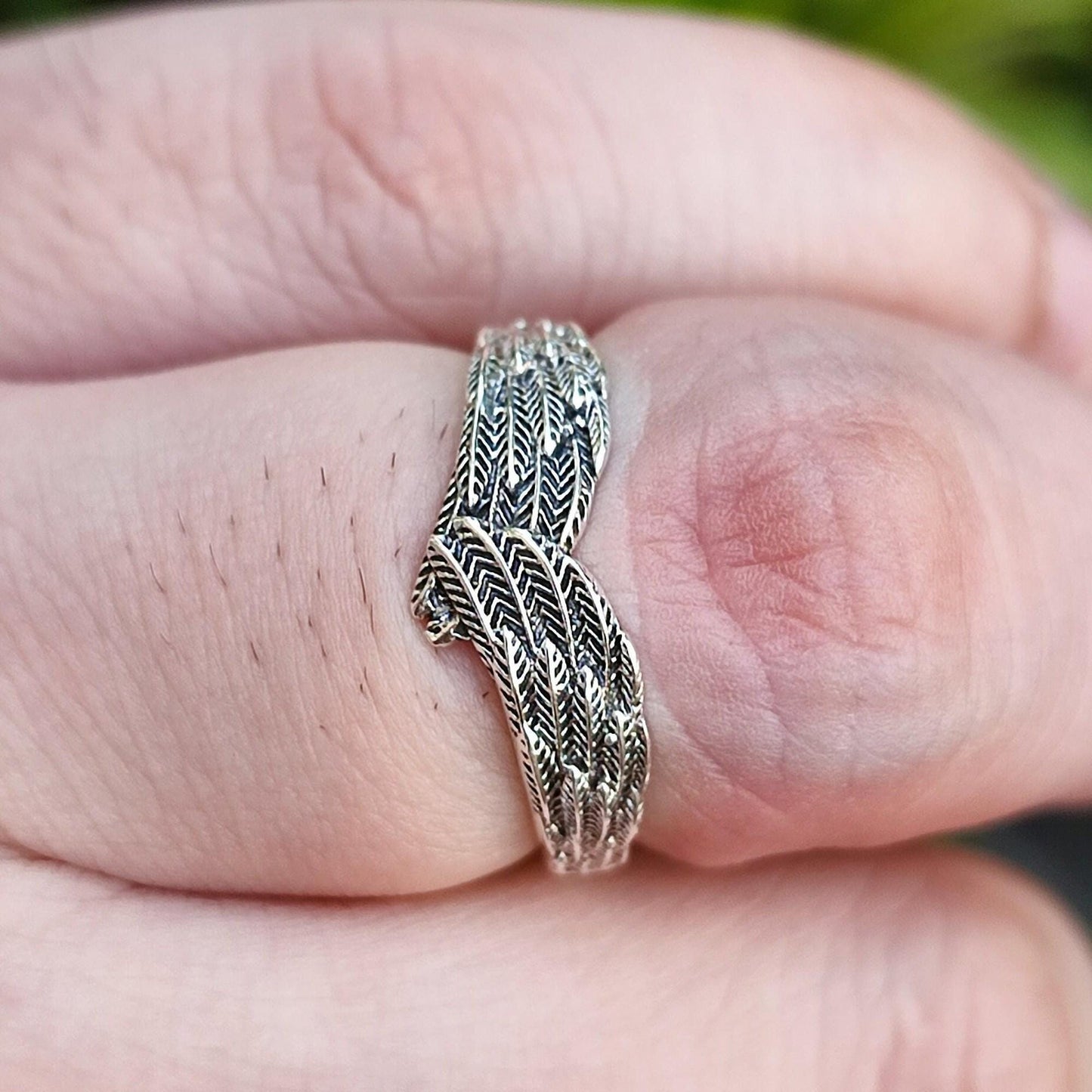 Angel Wing Ring, Sterling Silver Angel Feather Wing Ring, Angel Wing Hug Ring, Feather Ring, Handmade Dainty Minimalist Band, Gift for Her