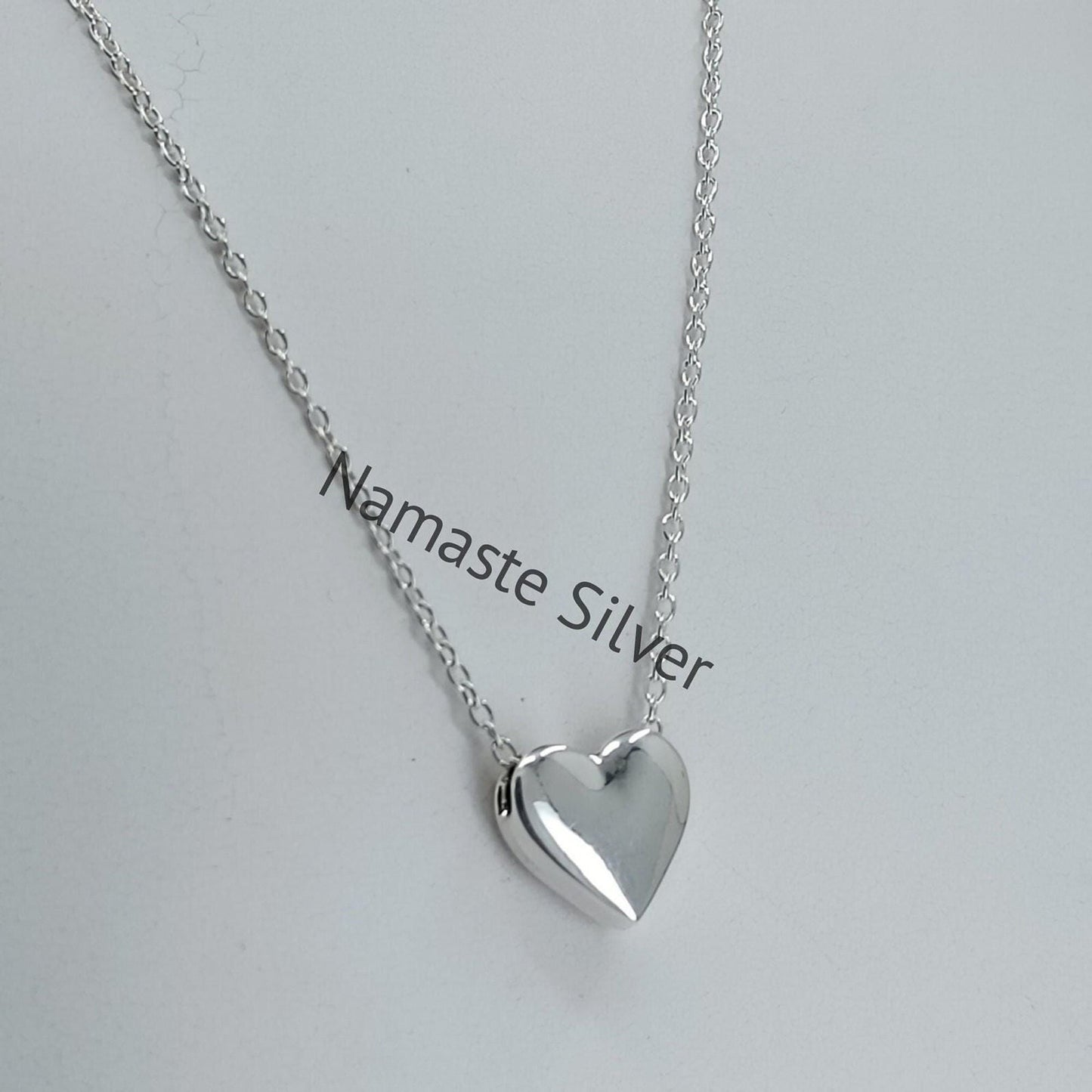 Tiny Heart Necklace, Dainty Heart Pendant, Bridesmaid Gift, Silver Heart Necklace, Gift Heart Necklace, Valentine's Day Gift, Gift For Her