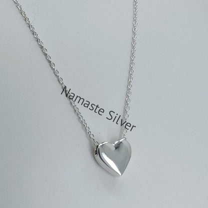 Tiny Heart Necklace, Dainty Heart Pendant, Bridesmaid Gift, Silver Heart Necklace, Gift Heart Necklace, Valentine's Day Gift, Gift For Her