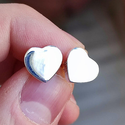 Heart Stud Earrings, 925 Sterling Silver Heart Stud Posts, Tiny Heart Studs, Dainty Heart Studs, Elegant Gift For Her, Minimalist Design