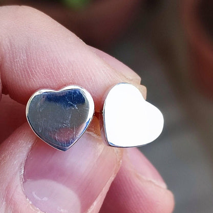 Heart Stud Earrings, 925 Sterling Silver Heart Stud Posts, Tiny Heart Studs, Dainty Heart Studs, Elegant Gift For Her, Minimalist Design