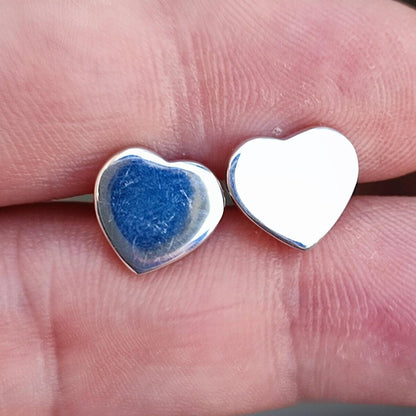 Heart Stud Earrings, 925 Sterling Silver Heart Stud Posts, Tiny Heart Studs, Dainty Heart Studs, Elegant Gift For Her, Minimalist Design